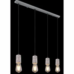Lampes Vintages & Rétros-Luminaires Globo Lighting Suspension Globo FLECKI Gris, 4 lumières