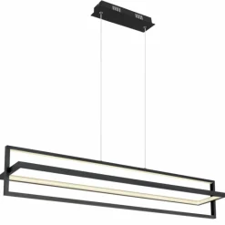 Luminaires Globo Lighting Suspension Globo FLIPS LED Noir, 1 lumière, Télécommandes* Éclairage Led