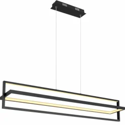 Luminaires Globo Lighting Suspension Globo FLIPS LED Noir, 1 lumière, Télécommandes* Éclairage Led
