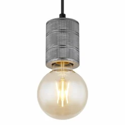 Luminaires Globo Lighting Suspension Globo FREDDY Argent Oxydé, 1 lumière* Suspensions
