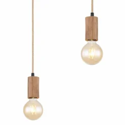 Luminaires Scandinaves-Luminaires Globo Lighting Suspension Globo FRIDA Brun, Noir, 3 lumières