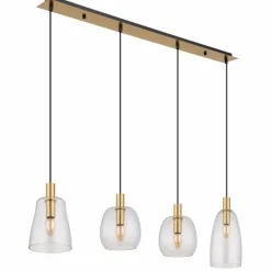 Luminaires Globo Lighting Suspension Globo GARRI Laiton, 4 lumières