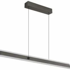 Luminaires Globo Lighting Suspension Globo GEBALDO LED Titane, 1 lumière, Télécommandes* Éclairage Led