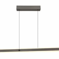 Luminaires Globo Lighting Suspension Globo GEBALDO LED Titane, 1 lumière, Télécommandes* Éclairage Led