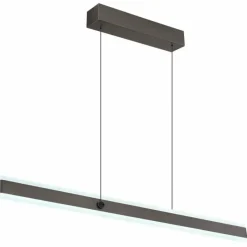 Luminaires Globo Lighting Suspension Globo GEBALDO LED Titane, 1 lumière, Télécommandes* Éclairage Led