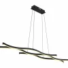 Lampes En Bois-Luminaires Globo Lighting Suspension Globo GERONIMO LED Couleur bois, Noir, 1 lumière