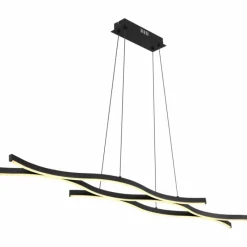 Lampes En Bois-Luminaires Globo Lighting Suspension Globo GERONIMO LED Couleur bois, Noir, 1 lumière