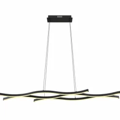 Lampes En Bois-Luminaires Globo Lighting Suspension Globo GERONIMO LED Couleur bois, Noir, 1 lumière