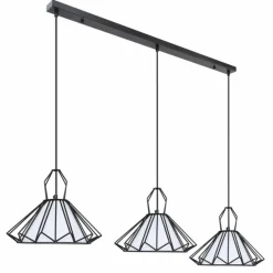 Luminaires Globo Lighting Suspension Globo GISELA Noir, 3 lumières* Suspensions