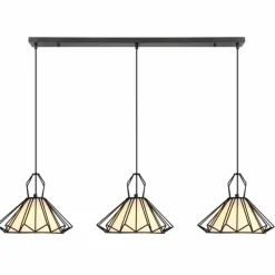 Luminaires Globo Lighting Suspension Globo GISELA Noir, 3 lumières* Suspensions