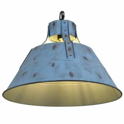 Lampes Industrielles-Luminaires Globo Lighting Suspension Globo GÜNTHER Bleu, Noir, 1 lumière