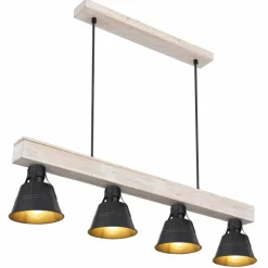 Lampes Dorées-Luminaires Globo Lighting Suspension Globo GÜNTHER Or, Blanc, 4 lumières