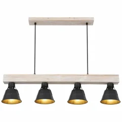 Lampes Dorées-Luminaires Globo Lighting Suspension Globo GÜNTHER Or, Blanc, 4 lumières