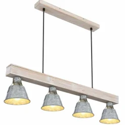 Lampes Dorées-Luminaires Globo Lighting Suspension Globo GÜNTHER Or, Blanc, 4 lumières