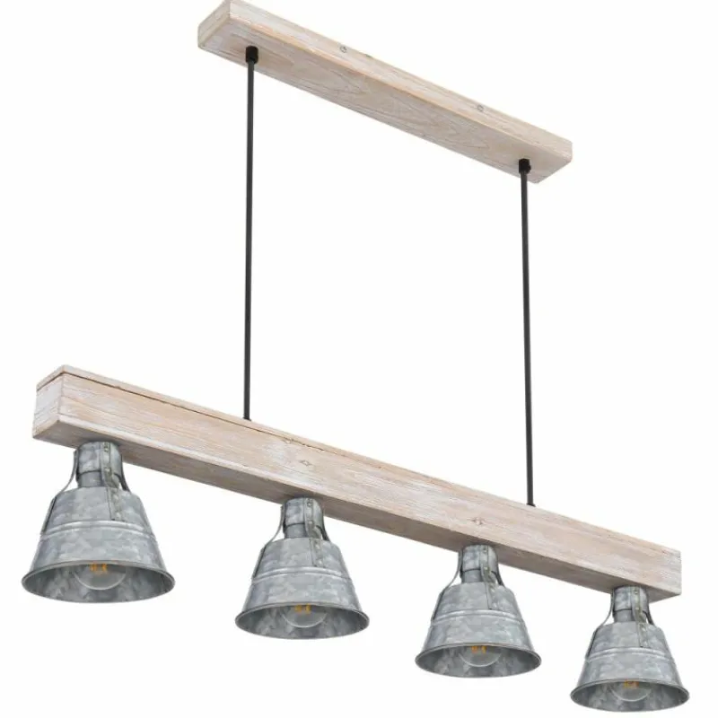 Lampes Dorées-Luminaires Globo Lighting Suspension Globo GÜNTHER Or, Blanc, 4 lumières