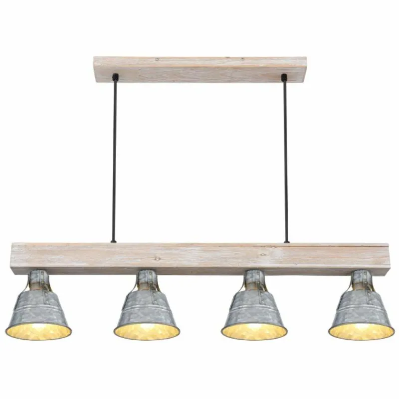 Lampes Dorées-Luminaires Globo Lighting Suspension Globo GÜNTHER Or, Blanc, 4 lumières