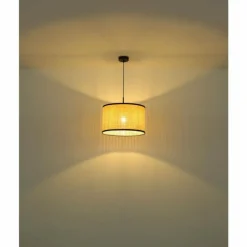 Luminaires Rustiques-Luminaires Globo Lighting Suspension Globo GRIZZANA Noir, 1 lumière