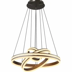 Luminaires Globo Lighting Suspension Globo GROUNI LED Titane, 1 lumière, Télécommandes* Suspensions