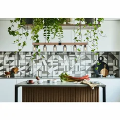 Suspension Verre Fumé-Luminaires Globo Lighting Suspension Globo HADERA Couleur bois, Noir, 6 lumières