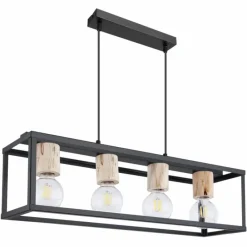 Luminaires Globo Lighting Suspension Globo HAGAR Noir, 4 lumières* Suspensions