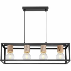 Luminaires Globo Lighting Suspension Globo HAGAR Noir, 4 lumières* Suspensions