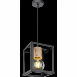 Luminaires Globo Lighting Suspension Globo HAGAR Noir, 1 lumière* Suspensions