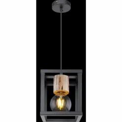 Luminaires Globo Lighting Suspension Globo HAGAR Noir, 1 lumière* Suspensions