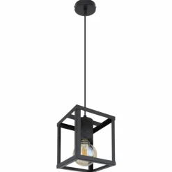 Lampes Vintages & Rétros-Luminaires Globo Lighting Suspension Globo HAGAR Noir, 1 lumière