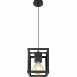 Lampes Vintages & Rétros-Luminaires Globo Lighting Suspension Globo HAGAR Noir, 1 lumière