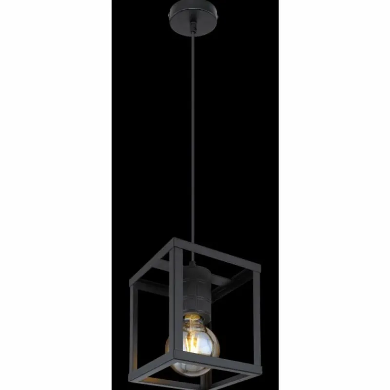 Lampes Vintages & Rétros-Luminaires Globo Lighting Suspension Globo HAGAR Noir, 1 lumière
