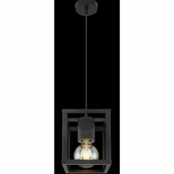 Lampes Vintages & Rétros-Luminaires Globo Lighting Suspension Globo HAGAR Noir, 1 lumière