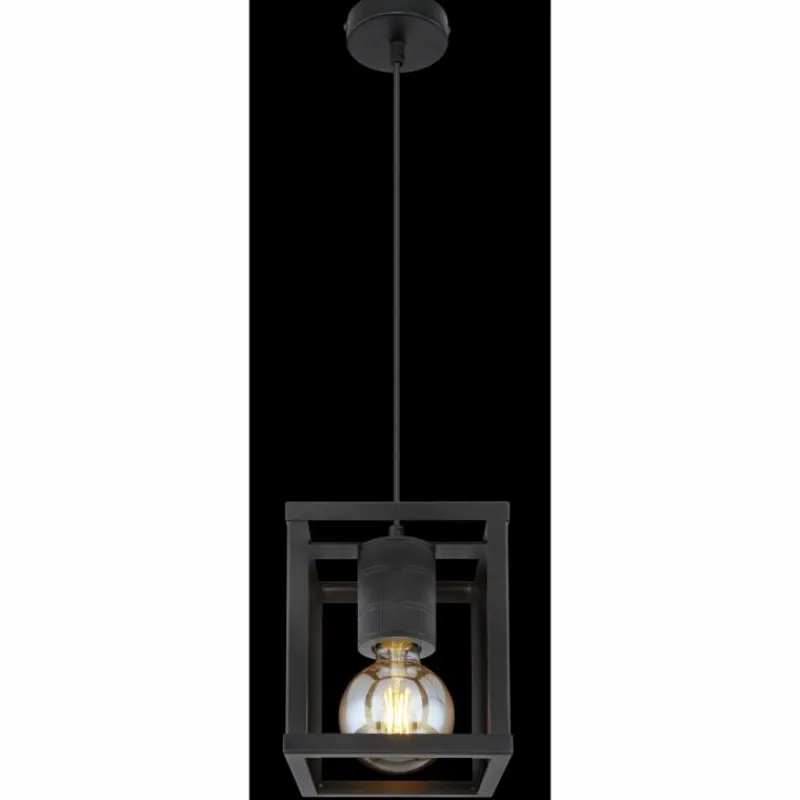 Lampes Vintages & Rétros-Luminaires Globo Lighting Suspension Globo HAGAR Noir, 1 lumière