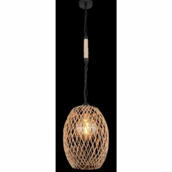 Style Boho-Chic-Luminaires Globo Lighting Suspension Globo HALIA Brun, Noir, 1 lumière