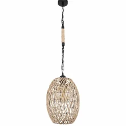 Style Boho-Chic-Luminaires Globo Lighting Suspension Globo HALIA Brun, Noir, 1 lumière