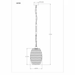 Style Boho-Chic-Luminaires Globo Lighting Suspension Globo HALIA Brun, Noir, 1 lumière