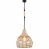 Style Boho-Chic-Luminaires Globo Lighting Suspension Globo HALIA Brun, Noir, 1 lumière