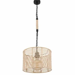 Style Boho-Chic-Luminaires Globo Lighting Suspension Globo HALIA Brun, Noir, 1 lumière
