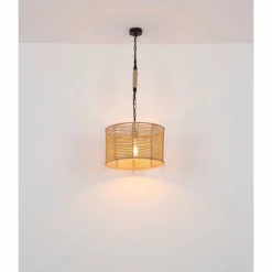 Style Boho-Chic-Luminaires Globo Lighting Suspension Globo HALIA Brun, Noir, 1 lumière
