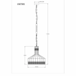 Style Boho-Chic-Luminaires Globo Lighting Suspension Globo HALIA Brun, Noir, 1 lumière