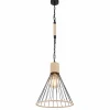 Style Boho-Chic-Luminaires Globo Lighting Suspension Globo HALIA Brun, Noir, 1 lumière