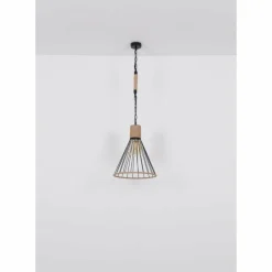 Style Boho-Chic-Luminaires Globo Lighting Suspension Globo HALIA Brun, Noir, 1 lumière