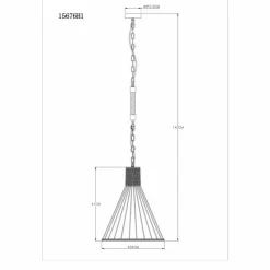 Style Boho-Chic-Luminaires Globo Lighting Suspension Globo HALIA Brun, Noir, 1 lumière