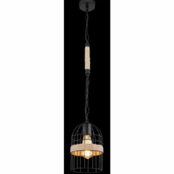 Style Boho-Chic-Luminaires Globo Lighting Suspension Globo HALIA Brun, Noir, 1 lumière