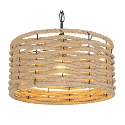Style Boho-Chic-Luminaires Globo Lighting Suspension Globo HALIA Noir, 1 lumière