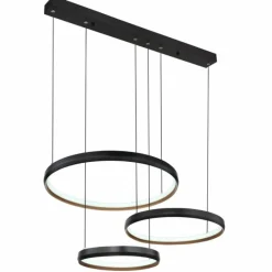 Lampes Dorées-Luminaires Globo Lighting Suspension Globo HALLI LED Noir, 1 lumière, Télécommandes