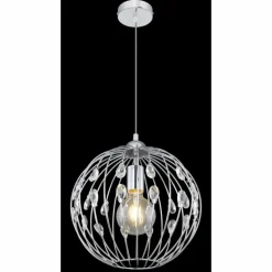 Luminaires Globo Lighting Suspension Globo HANAKO Chrome, 1 lumière* Suspensions