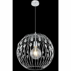 Luminaires Globo Lighting Suspension Globo HANAKO Chrome, 1 lumière* Suspensions