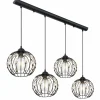 Luminaires Globo Lighting Suspension Globo HANAKO Noir, 4 lumières* Suspensions