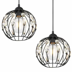 Luminaires Globo Lighting Suspension Globo HANAKO Noir, 4 lumières* Suspensions