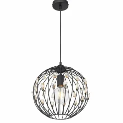 Luminaires Globo Lighting Suspension Globo HANAKO Noir, 1 lumière* Suspensions